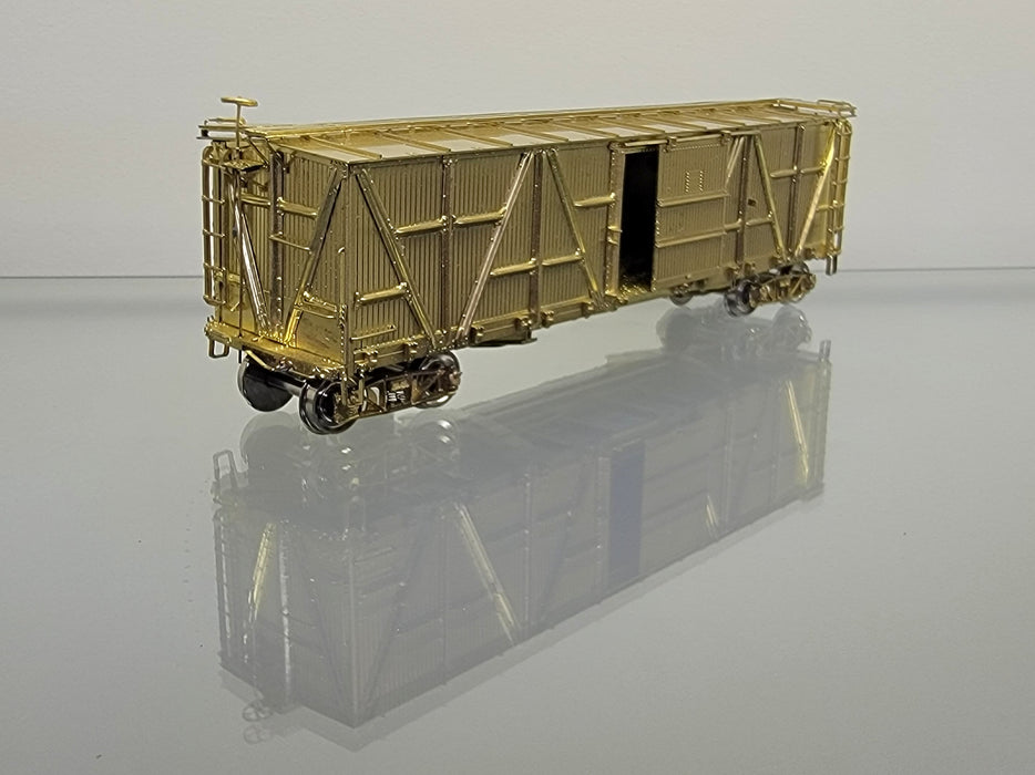 MTS Imports HO Scale Pennsylvania Railroad X23 Boxcar - Un-Painted Brass