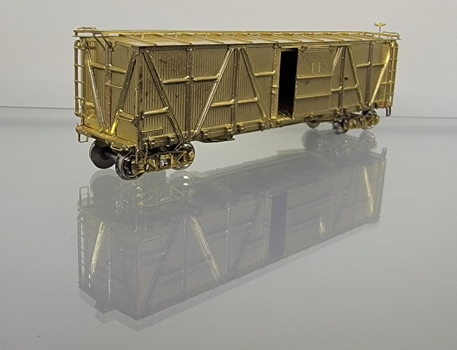 MTS Imports HO Scale Pennsylvania Railroad X23 Boxcar - Un-Painted Brass