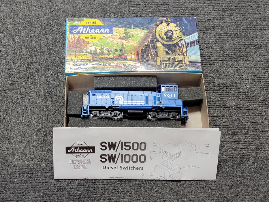 Athearn 3903 HO Scale Blue Box Kit EMD SW1500 Conrail CR 9611 - NOS