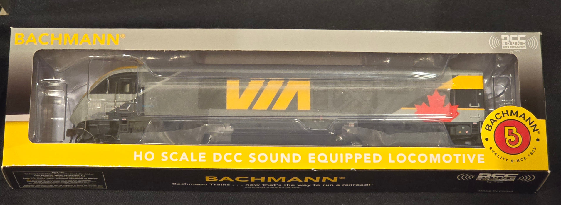 Bachmann 69001 HO Scale Siemens SCV-42 Charger VIA Rail Canada 2200 DCC WOWSound