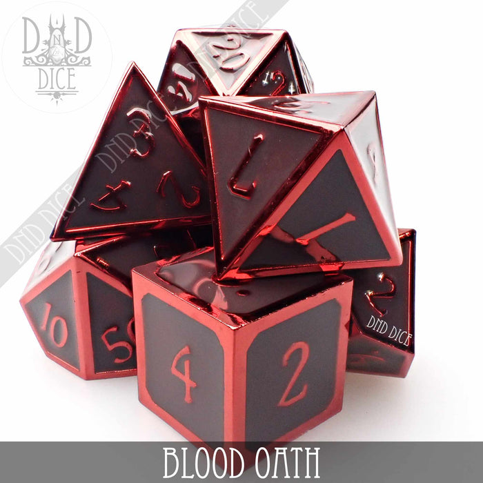 DND DICE Blood Oath Metal Dice Set