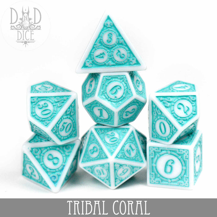 DND DICE Tribal Coral Dice Set