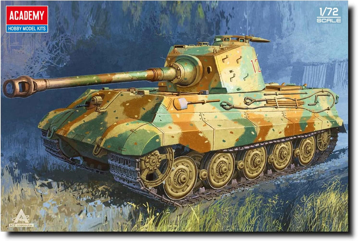 ACADEMY 13423 1/72 German King Tiger Tank with Henschel Turret Model K ...