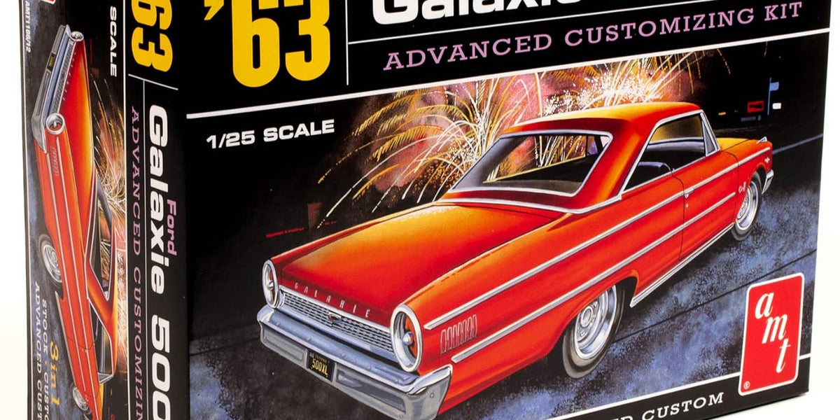 Skill 2 Model Kit 1963 Ford Galaxie 500 XL 3-in-1 Kit 1/25 Scale Model by AMT