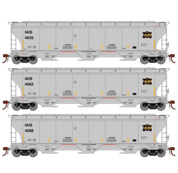 Athearn Genesis G1071 HO Scale Trinity 5161 Covered Hopper Iowa Interstate IAIS 3-Pack #2