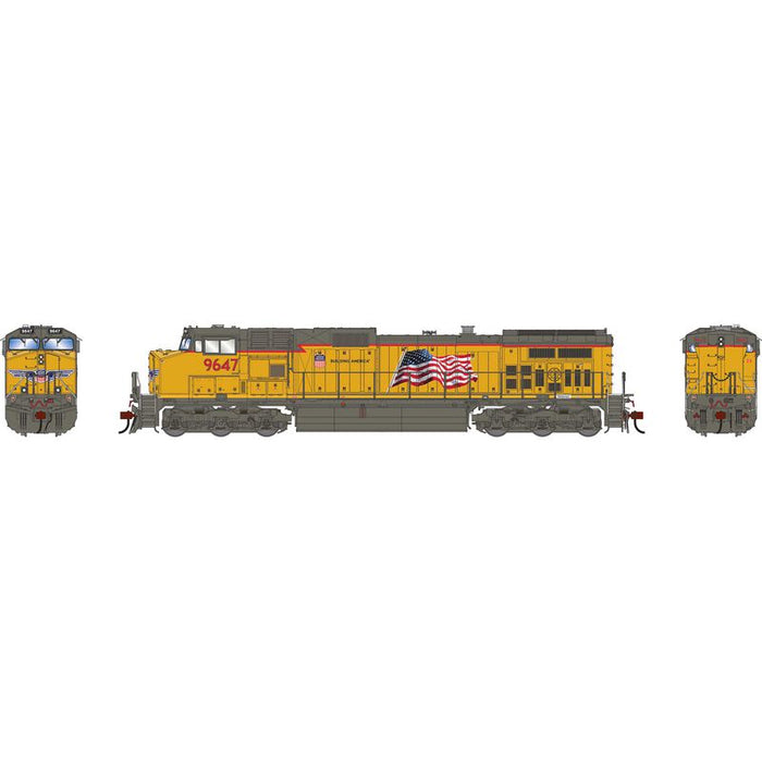 Athearn Genesis G1195 HO Scale Dash 9-44CW Union Pacific UP 9647 DC