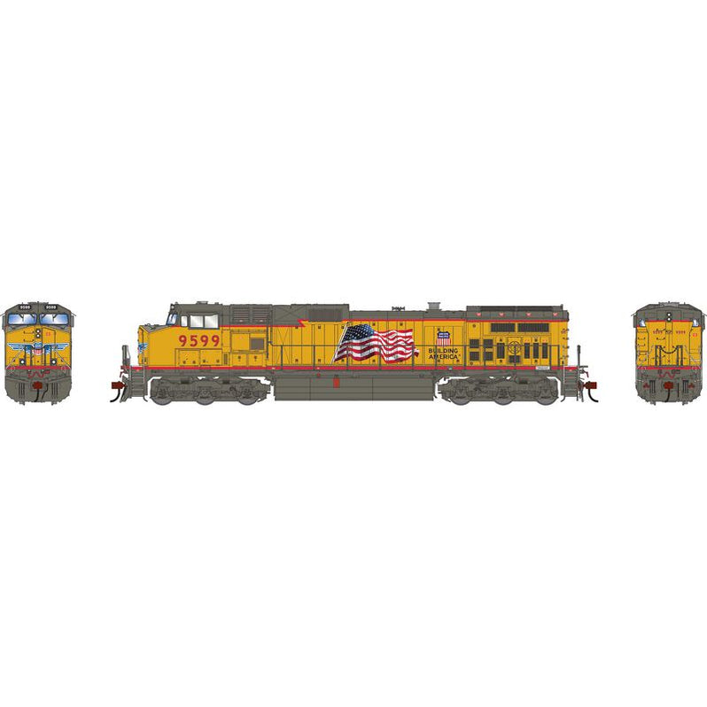 Athearn Genesis G1214 HO Scale Dash 9-44CW Union Pacific UP 9599 DCC/S ...