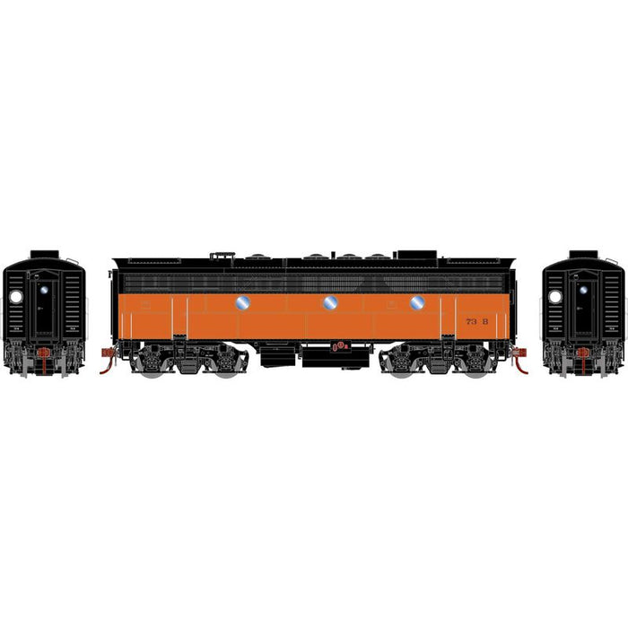 Athearn Genesis G19704 HO Scale EMD F7B Milwaukee Road MILW 73B DCC & Sound