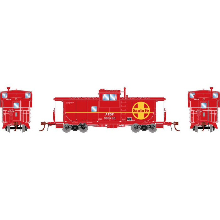 Athearn Genesis G78578 HO Scale ICC Caboose Santa Fe ATSF 999798 with Lights