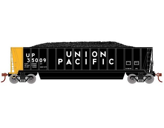 Athearn RTR 1386 HO Scale Bathtub Gondola w/Load Union Pacific UP 35009