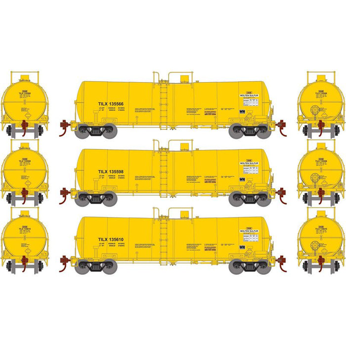 Athearn RTR 16398 HO Scale 16k Clay Slurry Tank Car Trinity TILX 3 Pack