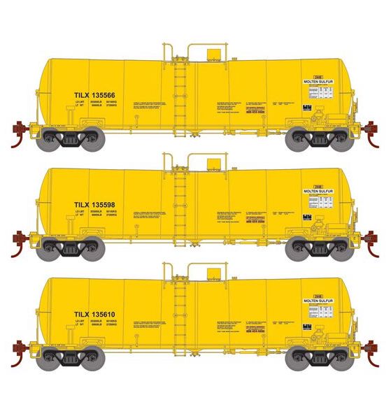 Athearn RTR 16398 HO Scale 16k Clay Slurry Tank Car Trinity TILX 3 Pack