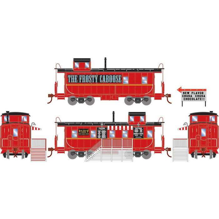 Athearn RTR 74039 HO Scale Concession Cupola Caboose Set The Frosty Caboose