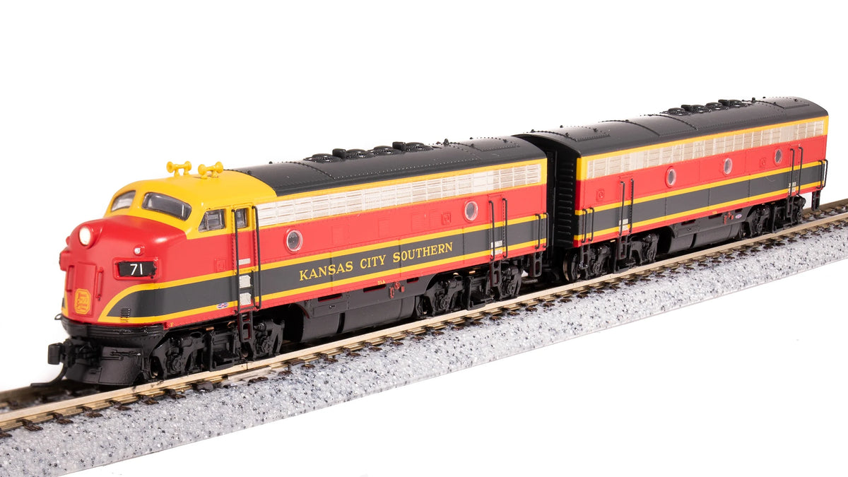 BLI 6864 N Scale EMD F7A-B Diesel Set Kansas City Southern KCS 71A/B P ...