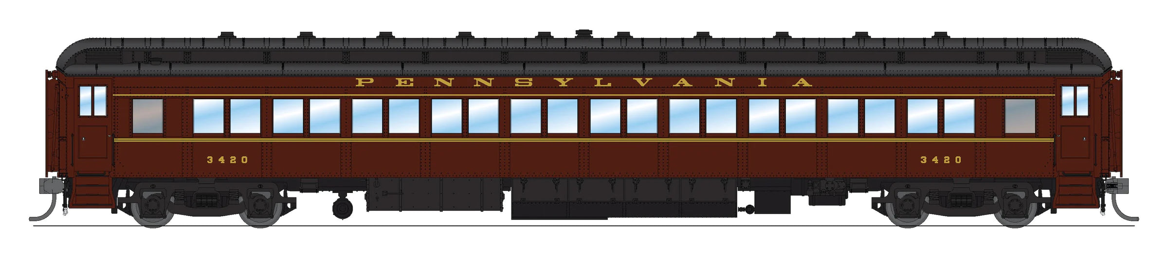 BLI 8965 HO Scale Pennsylvania PRR 1940's Heavyweight 5 Car Passenger Set