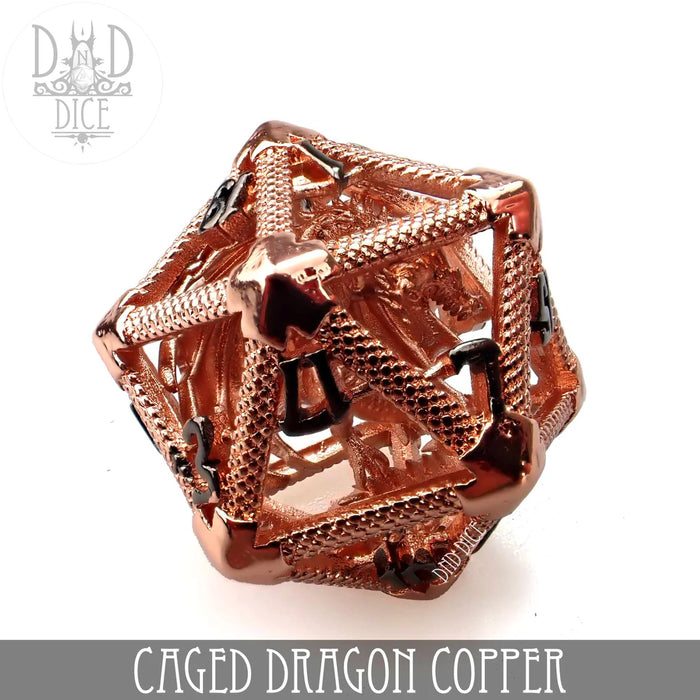 DND DICE Caged Dragon D20 (6 Colors)