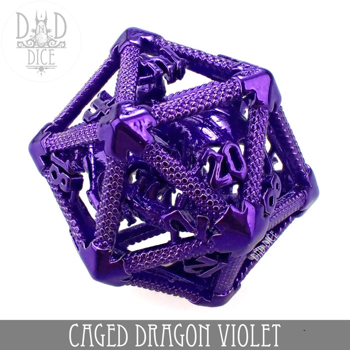 DND DICE Caged Dragon D20 (6 Colors)