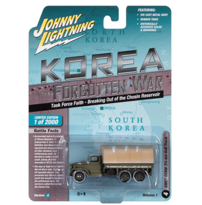 Johnny Lightning JLML009 Korea The Forgotten War Version A GMC CCKW 2 1/2 Ton 6x6 Truck