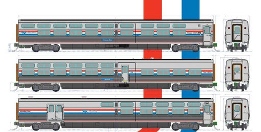 Kato 106-8004 N Scale Phase III Amtrak Viewliner II 4 Car Set