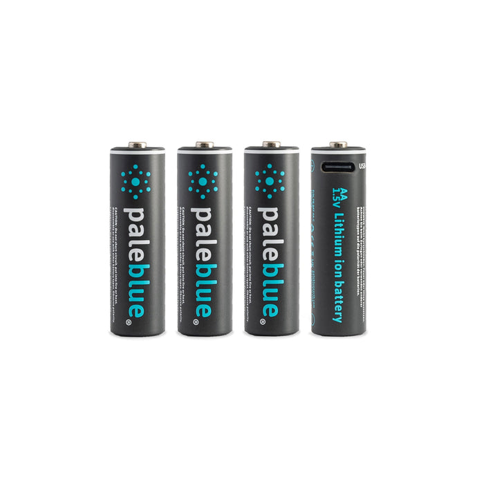 Pale Blue Lithium Ion Rechargeable AA Batteries 4 Pack