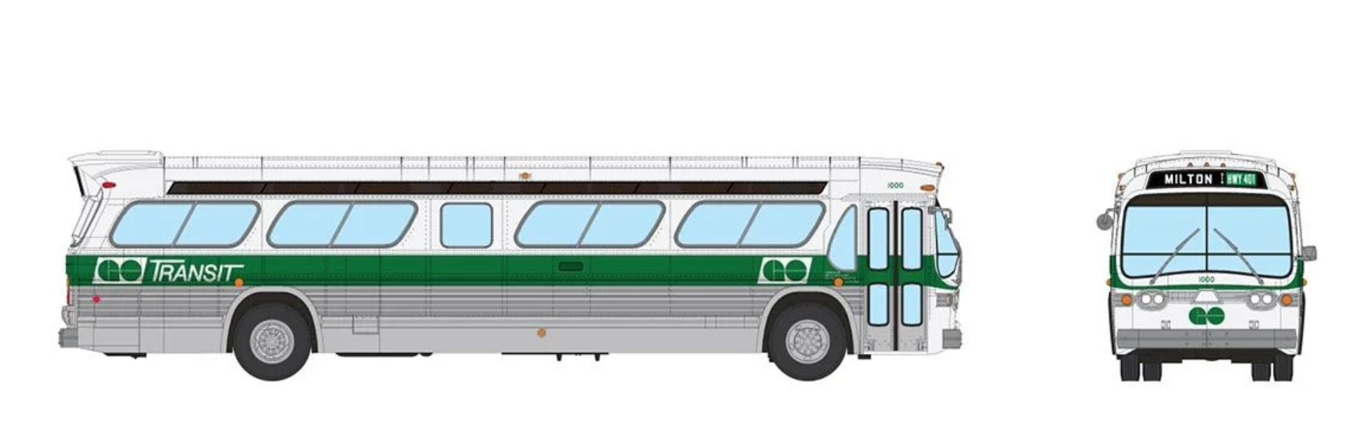 Rapido 753106 HO Scale Deluxe New Look Suburban Bus - GO Transit 1000