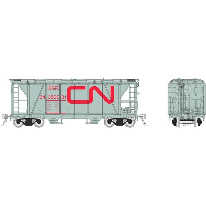 Rapido Trains 149009A HO Scale Enterprise Covered Hopper Canadian National CN Red Noodle # Varies