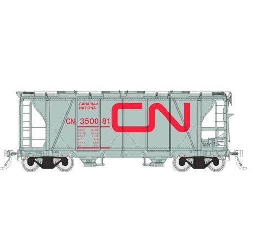 Rapido Trains 149009A HO Scale Enterprise Covered Hopper Canadian National CN Red Noodle # Varies