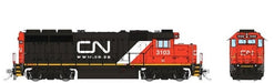 Rapido Trains 40011 HO Scale EMD GP40 Diesel Canadian National "Ex-IC" CN 3103