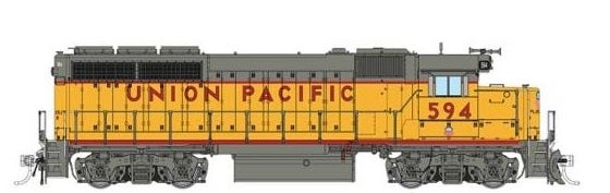 Rapido Trains 40028 HO Scale EMD GP40 Diesel Union Pacific UP 594