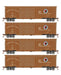 Roundhouse 1014 HO Scale 50' Double Door Boxcar Northern Pacific NP 4-Pack #1