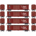 Roundhouse 1021 HO Scale 50' Double Door Boxcar Santa Fe ATSF "Super Chief" 4-Pack #1