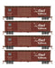 Roundhouse 1021 HO Scale 50' Double Door Boxcar Santa Fe ATSF "Super Chief" 4-Pack #1