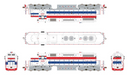 ScaleTrains 33128 HO Scale EMD SD38-2 Diesel Elgin Joliet and Eastern "Bicentennial" EJ&E 668 - DC