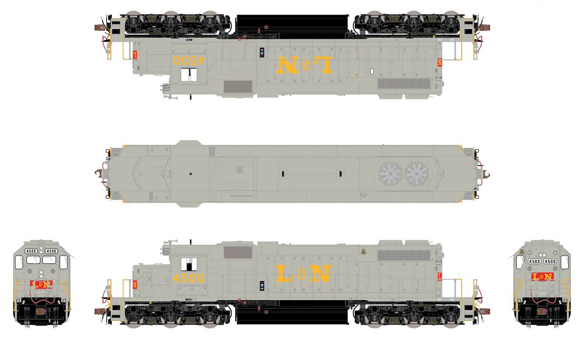 ScaleTrains 33130 HO Scale EMD SD38-2 Diesel L&N 4500