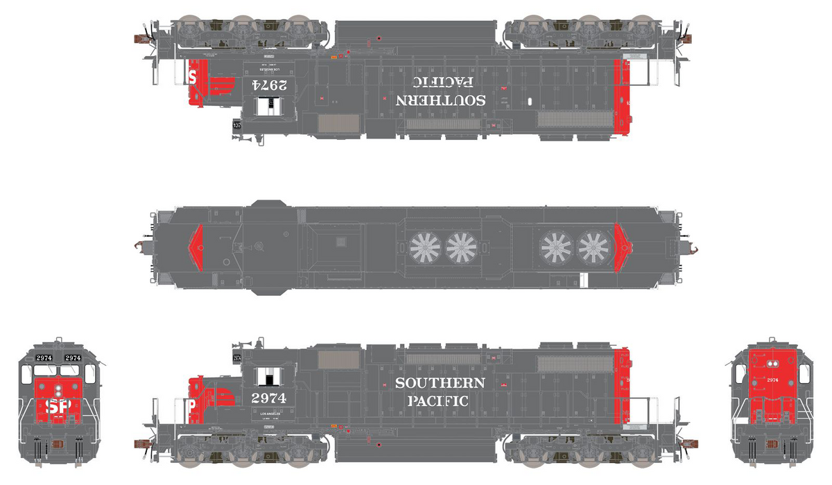 ScaleTrains 33153 HO Scale EMD SD38-2 Diesel Southern Pacific SP 2974 DCC LokSound