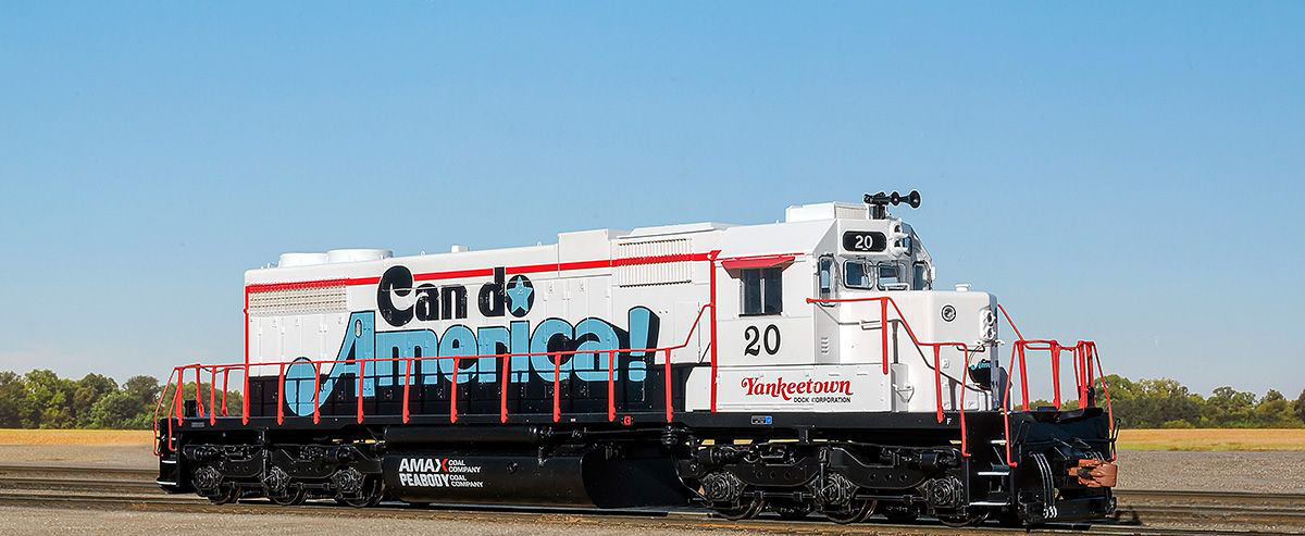 ScaleTrains 33159 HO Scale EMD SD38-2 Diesel Yankeetown Docks "Can Do America" 20 DCC Loksound