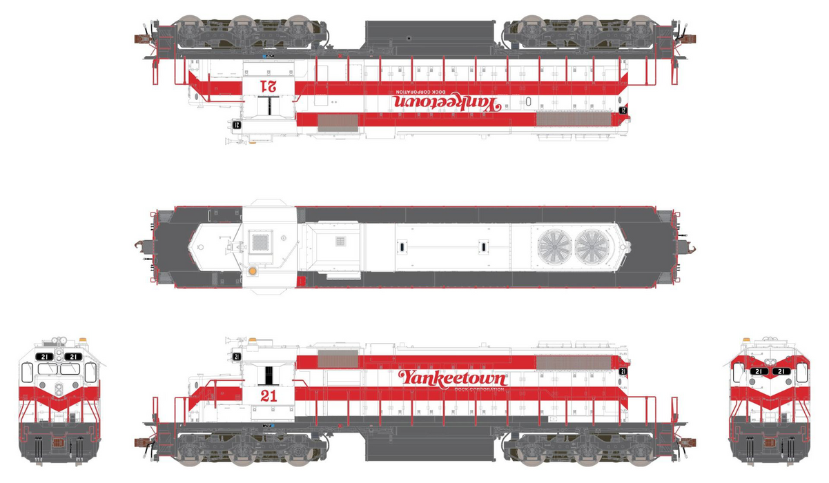 ScaleTrains 33161 HO Scale EMD SD38-2 Diesel Yankeetown Docks 21 DCC L ...