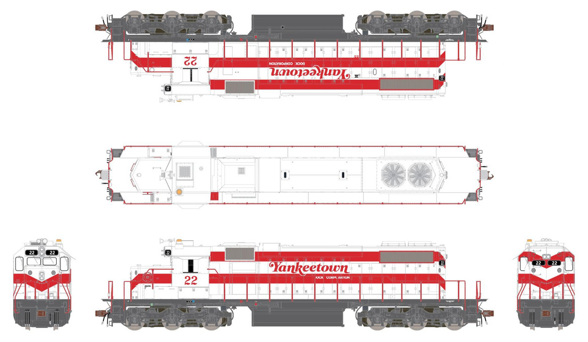 ScaleTrains 33163 HO Scale EMD SD38-2 Diesel Yankeetown Docks 22 DCC L ...