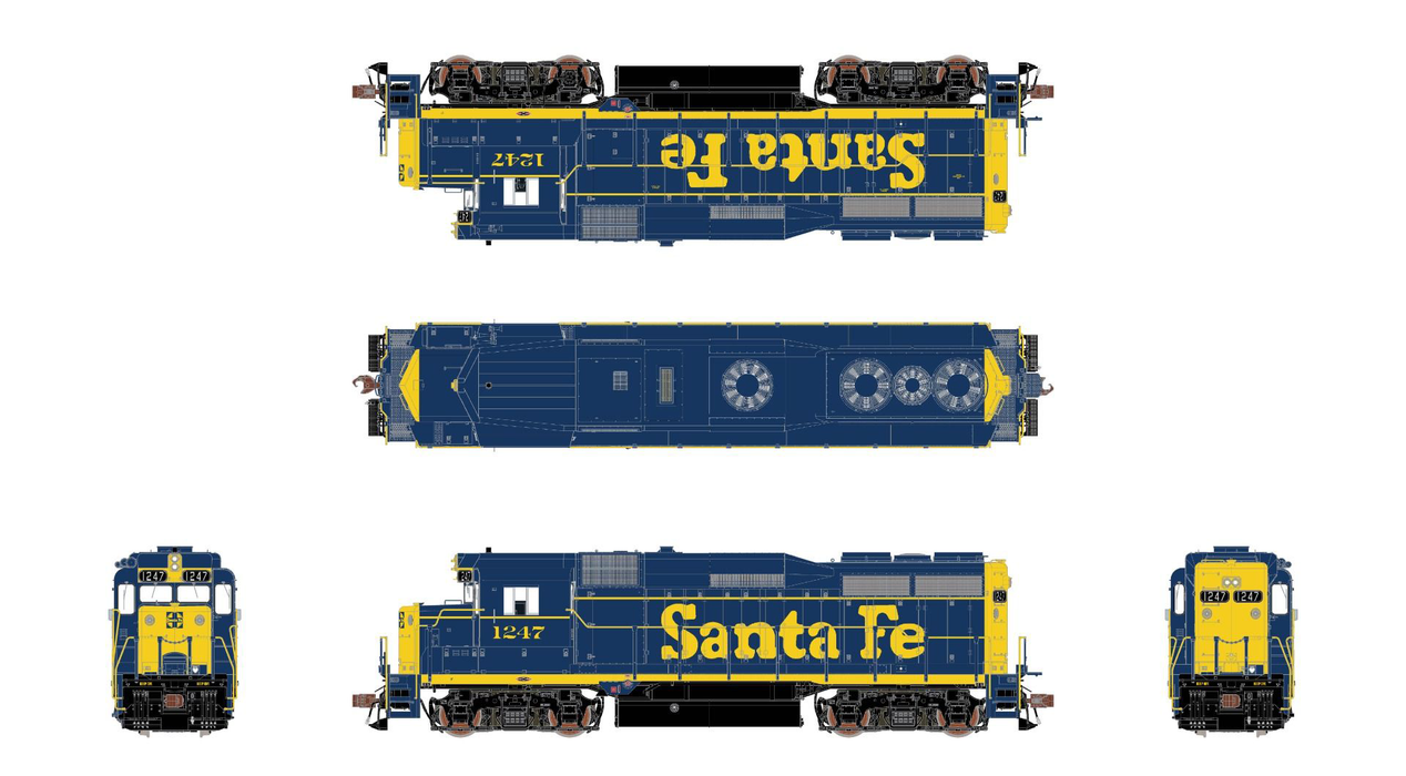 ScaleTrains 39202 HO Scale EMD GP30 Santa Fe "Pinstripe" ATSF 1284