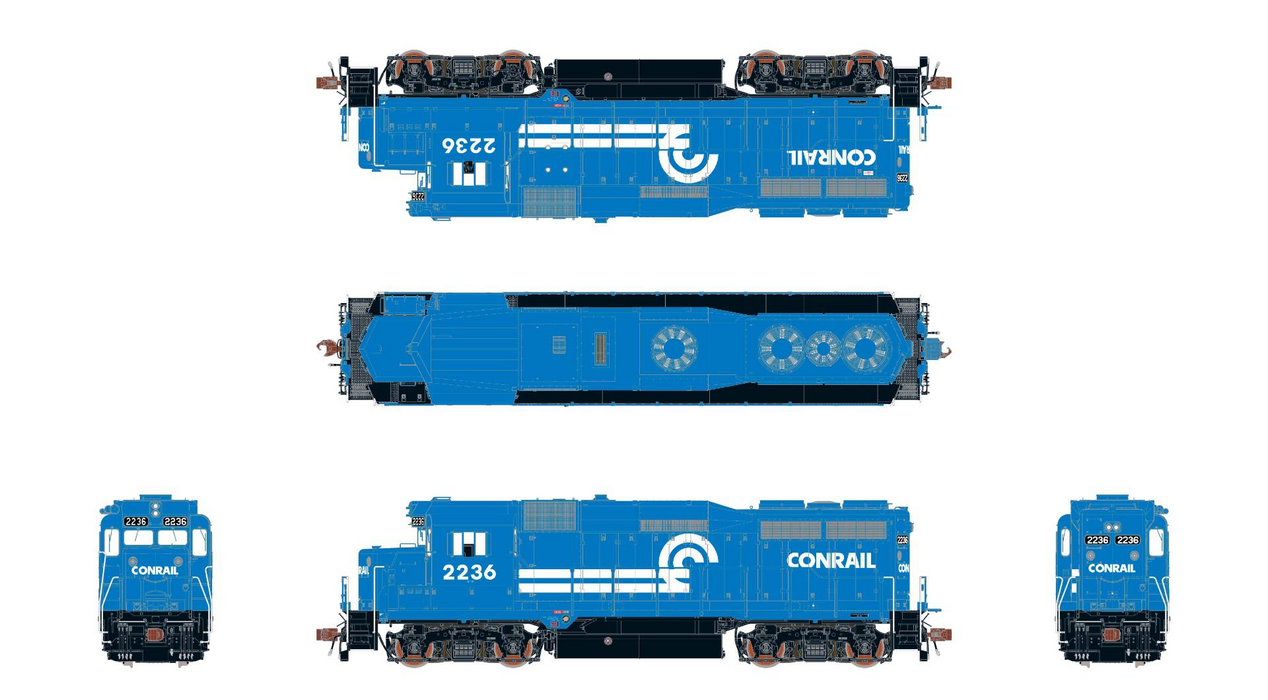 ScaleTrains Rivet 39233 HO Scale EMD GP30 Conrail CR 2236 DCC LokSound