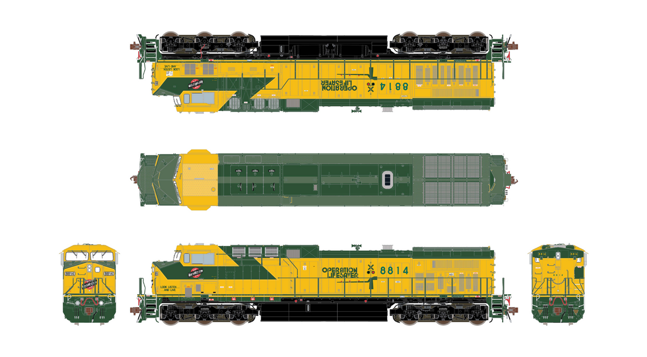 ScaleTrains 39631 HO Scale GE AC4400CW Diesel C&NW 8814 DCC & LokSound