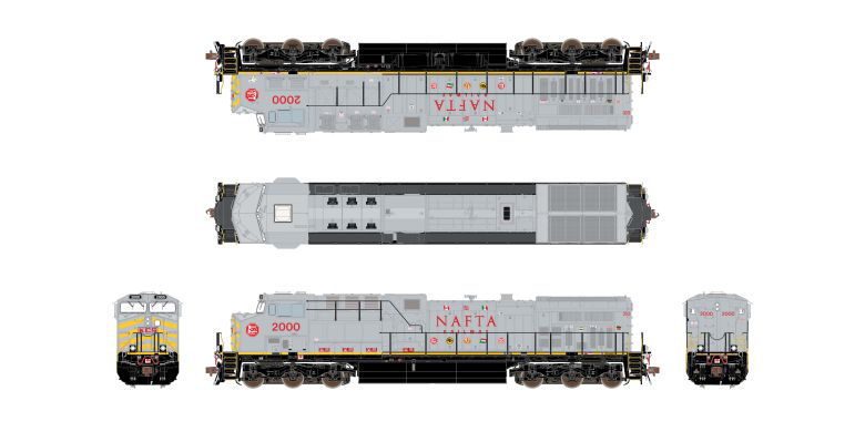 ScaleTrains 39643 HO Scale GE AC4400CW Diesel "NAFTA" KCS 2000 DCC & LokSound