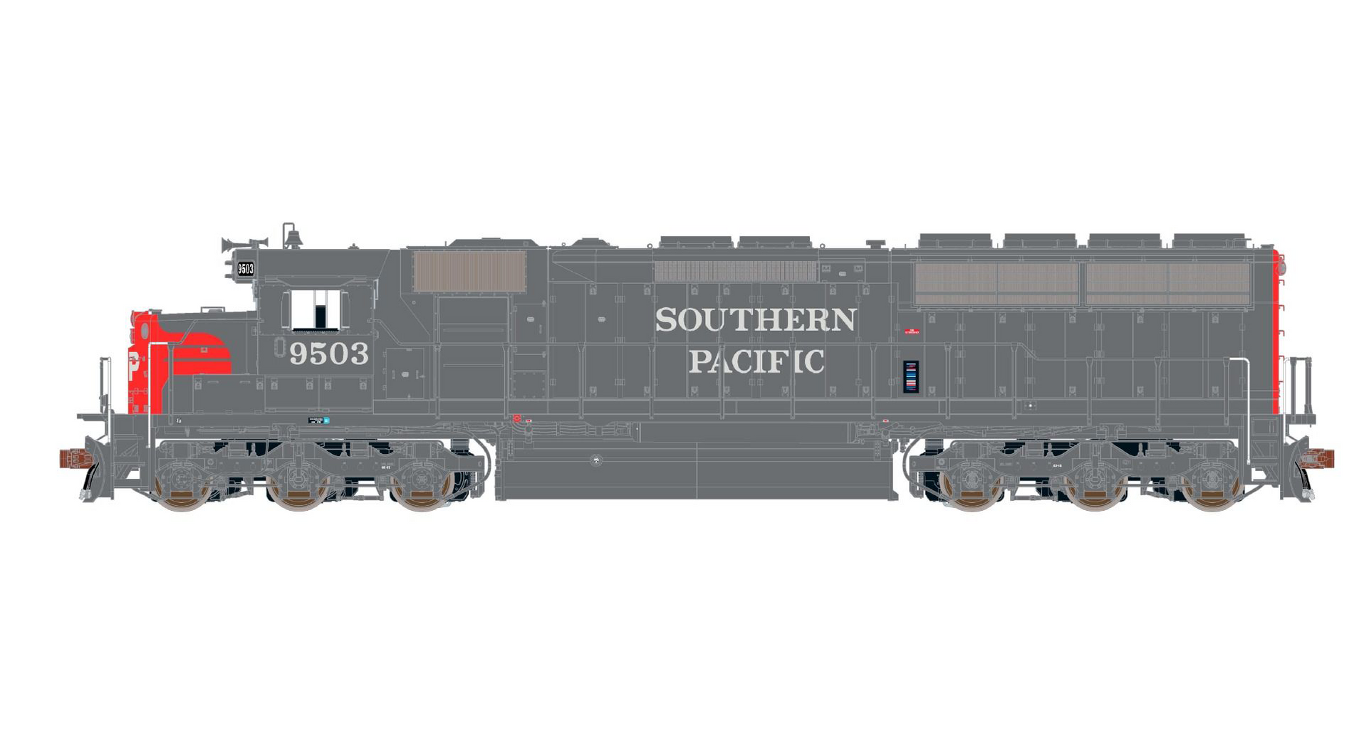 ScaleTrains Museum Quality 70098 HO Scale EMD SD45X Southern Pacific ...