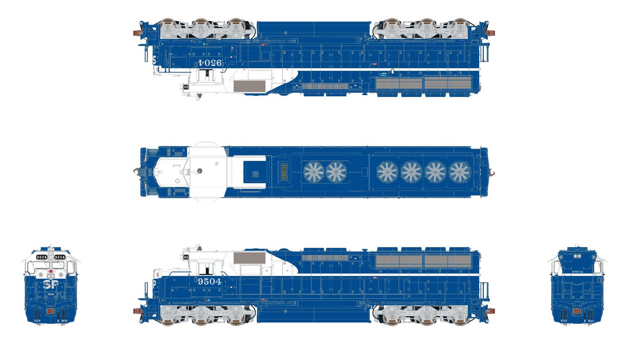 ScaleTrains Museum Quality 70100 HO Scale EMD SD45X Southern Pacific "Ex-EMD" SP 9504