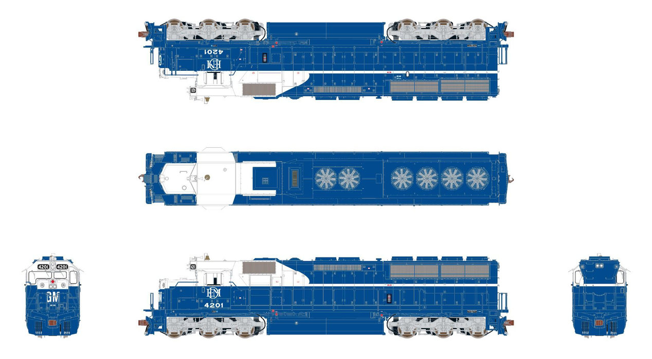 ScaleTrains Museum Quality 70105 HO Scale EMD SD45X EMD Demonstrator "SP Style" 4202 DCC & LokSound