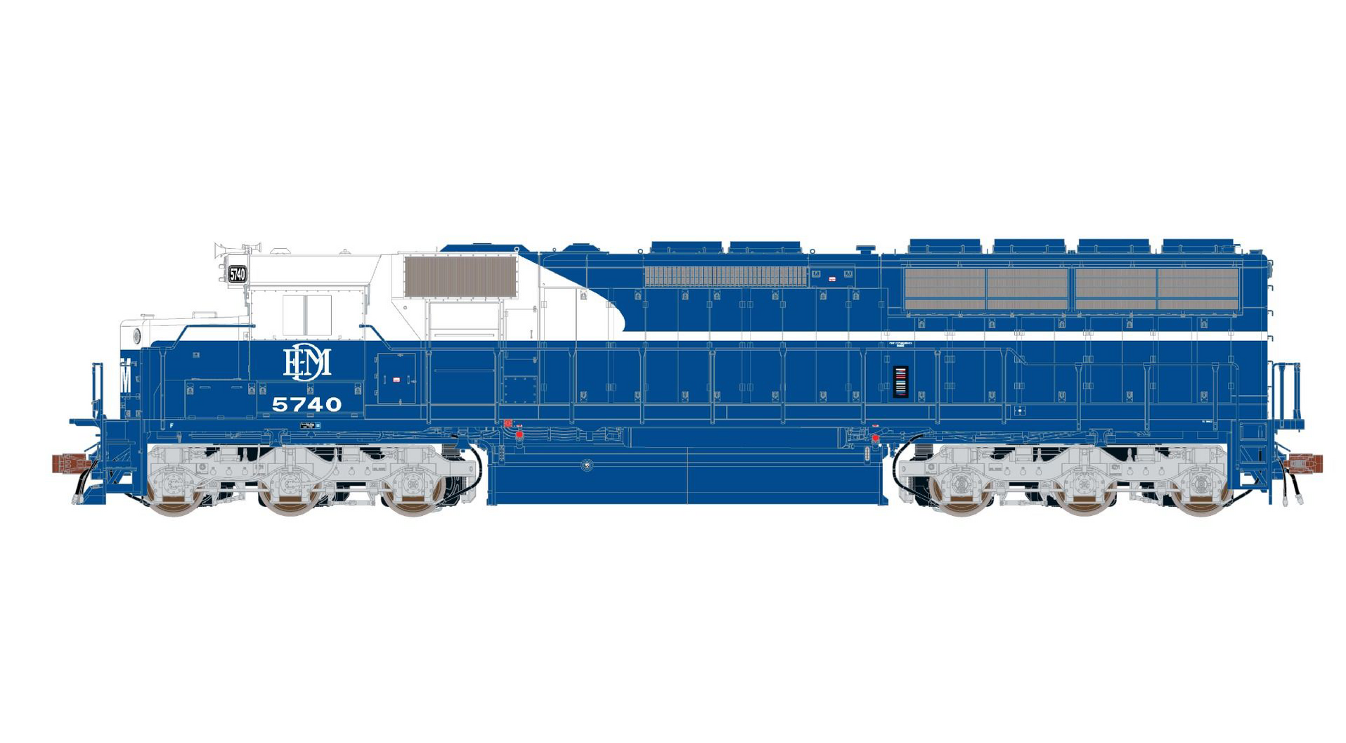 ScaleTrains Museum Quality 70110 HO Scale EMD SD45X EMD Demonstrator 5 ...