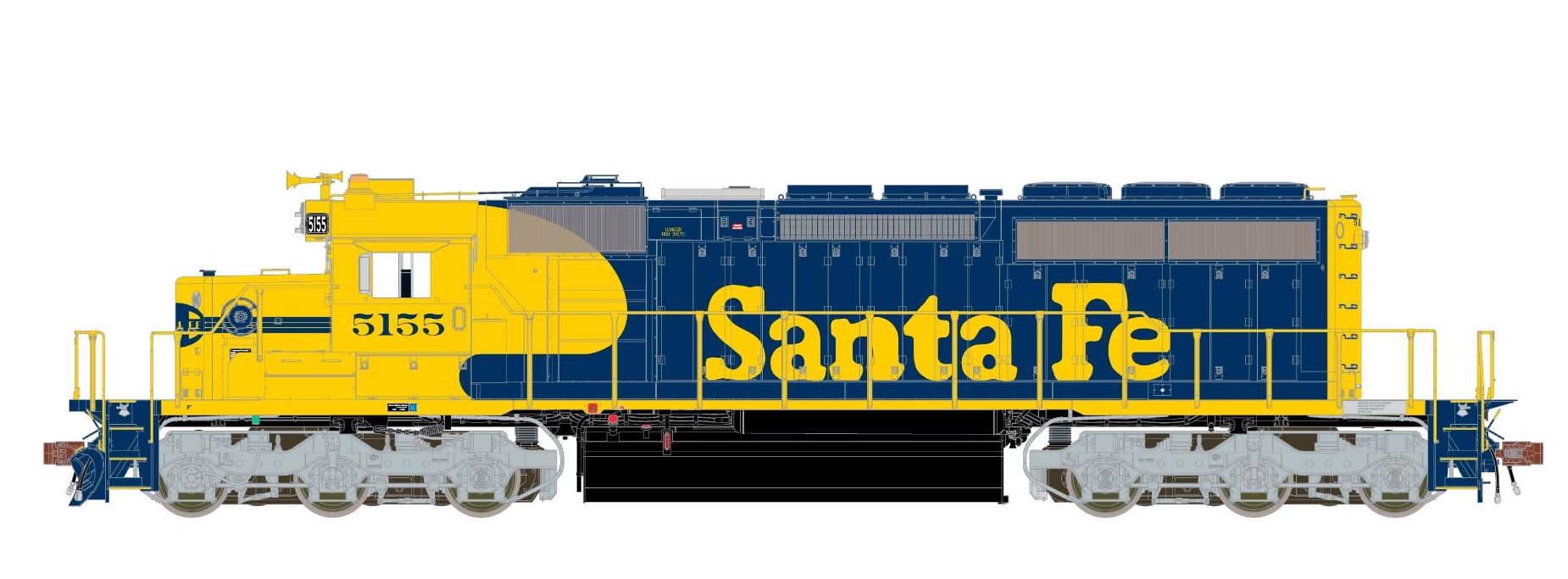 ScaleTrains Rivet 38772 HO Scale EMD SD40-2 Santa Fe ATSF 5155 - DC