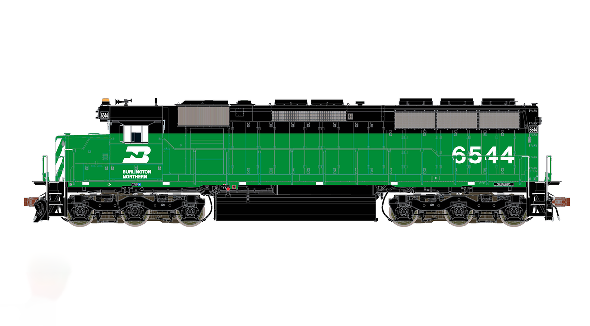 ScaleTrains Rivet 39755 HO Scale EMD SD45 Phase III Burlington Norther ...