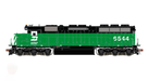 ScaleTrains Rivet 39755 HO Scale EMD SD45 Phase III Burlington Northern BN 6554 DCC & Sound