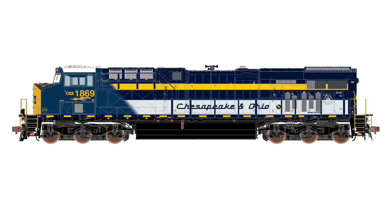 ScaleTrains Rivet 39912 HO Scale GE ES44AH GEVo C O Heritage CSX 1869 White Rose Hobbies